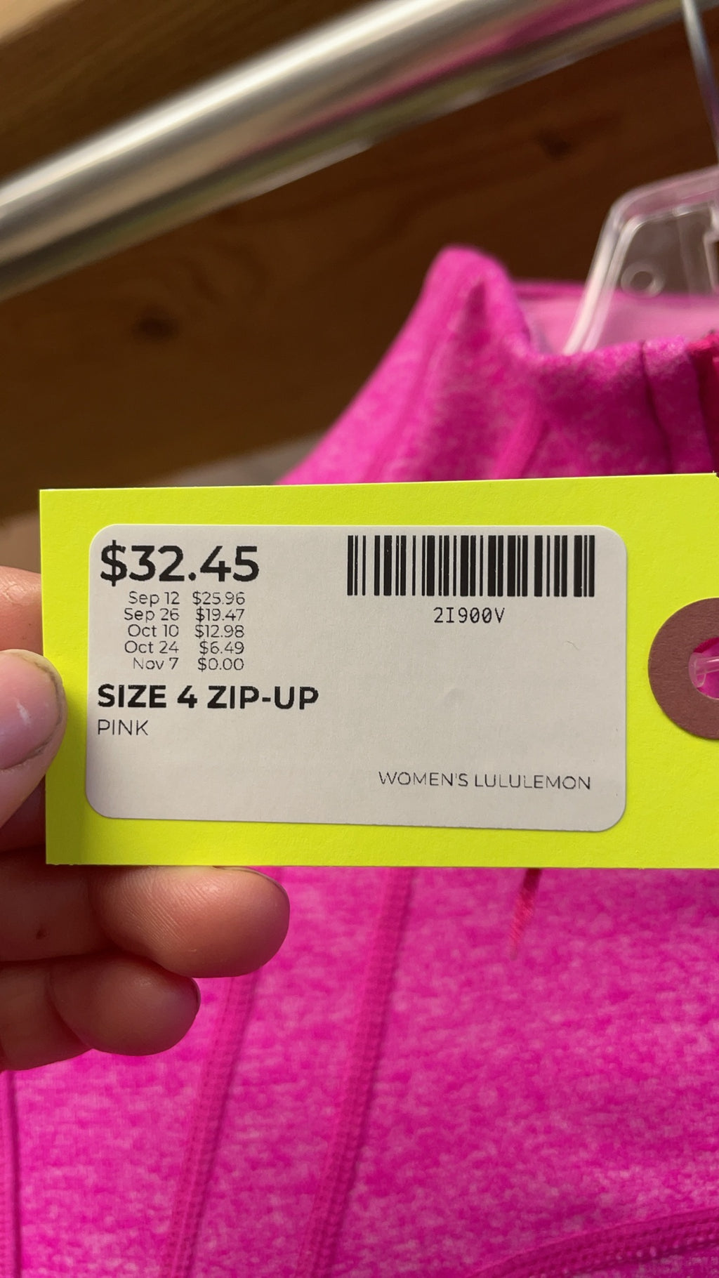 Lululemon Define Zip-Up Jacket Size 4 Pink
