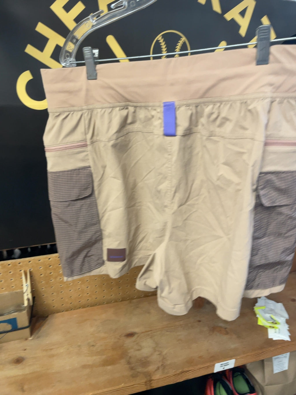 Lululemon Detours Welcome Size 12 Beige/Purple Shorts