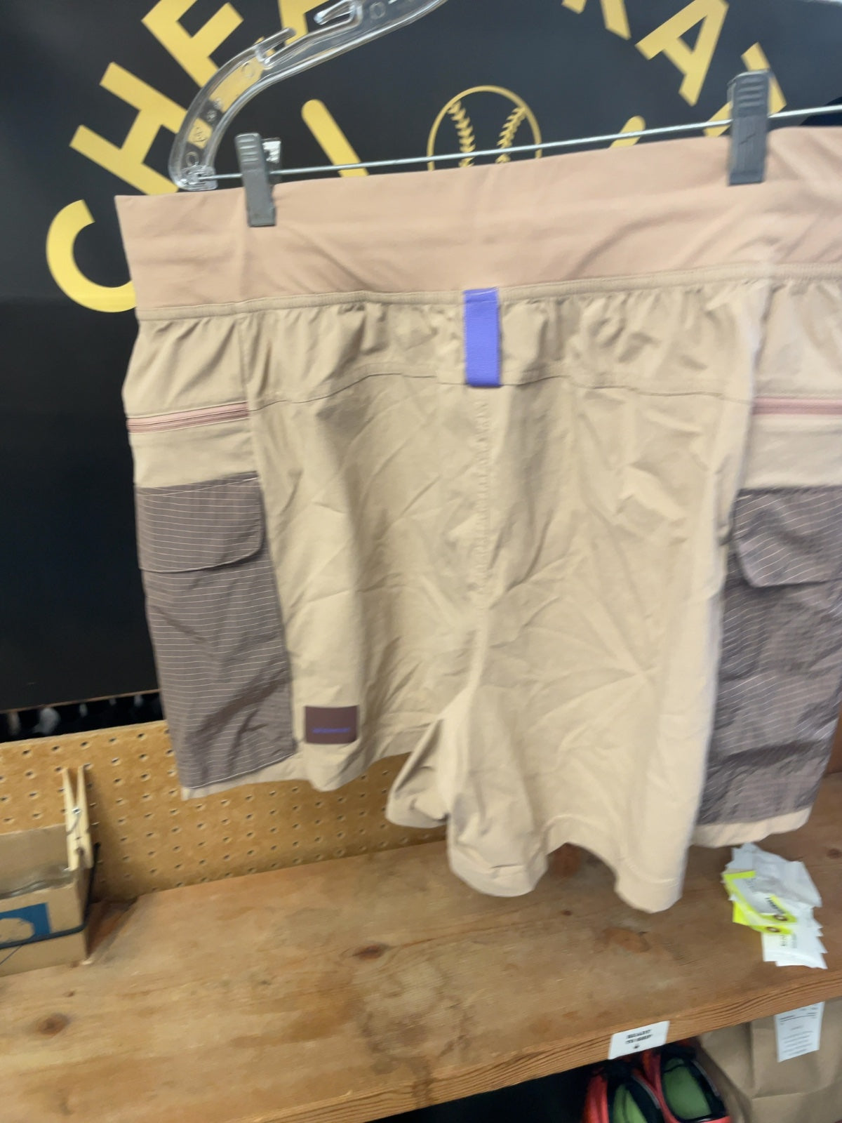 Lululemon Detours Welcome Size 12 Beige/Purple Shorts