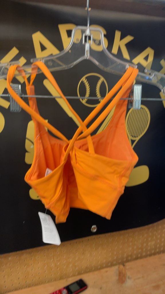Lululemon Energy Bra Long Line - Orange - Size 4