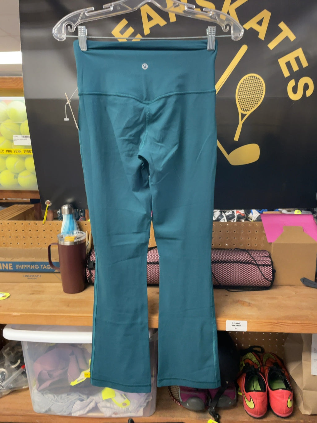 Lululemon Flare Leggings Size 6 Green Blue