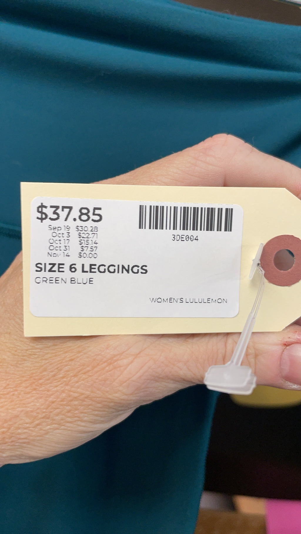 Lululemon Flare Leggings Size 6 Green Blue