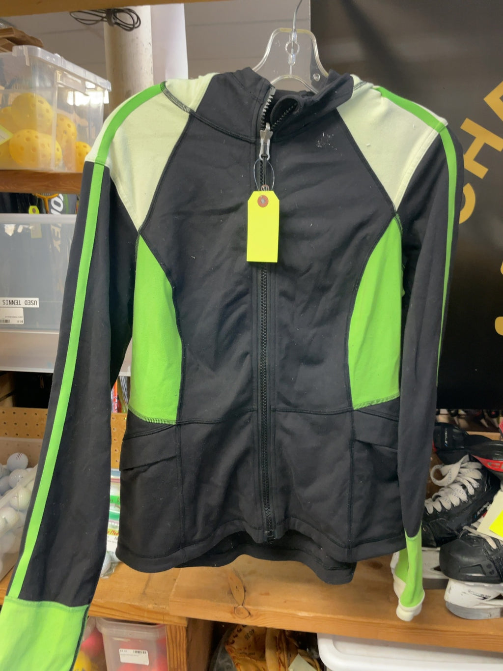 Lululemon Full Zip Hoodie Size 8 Green/Black
