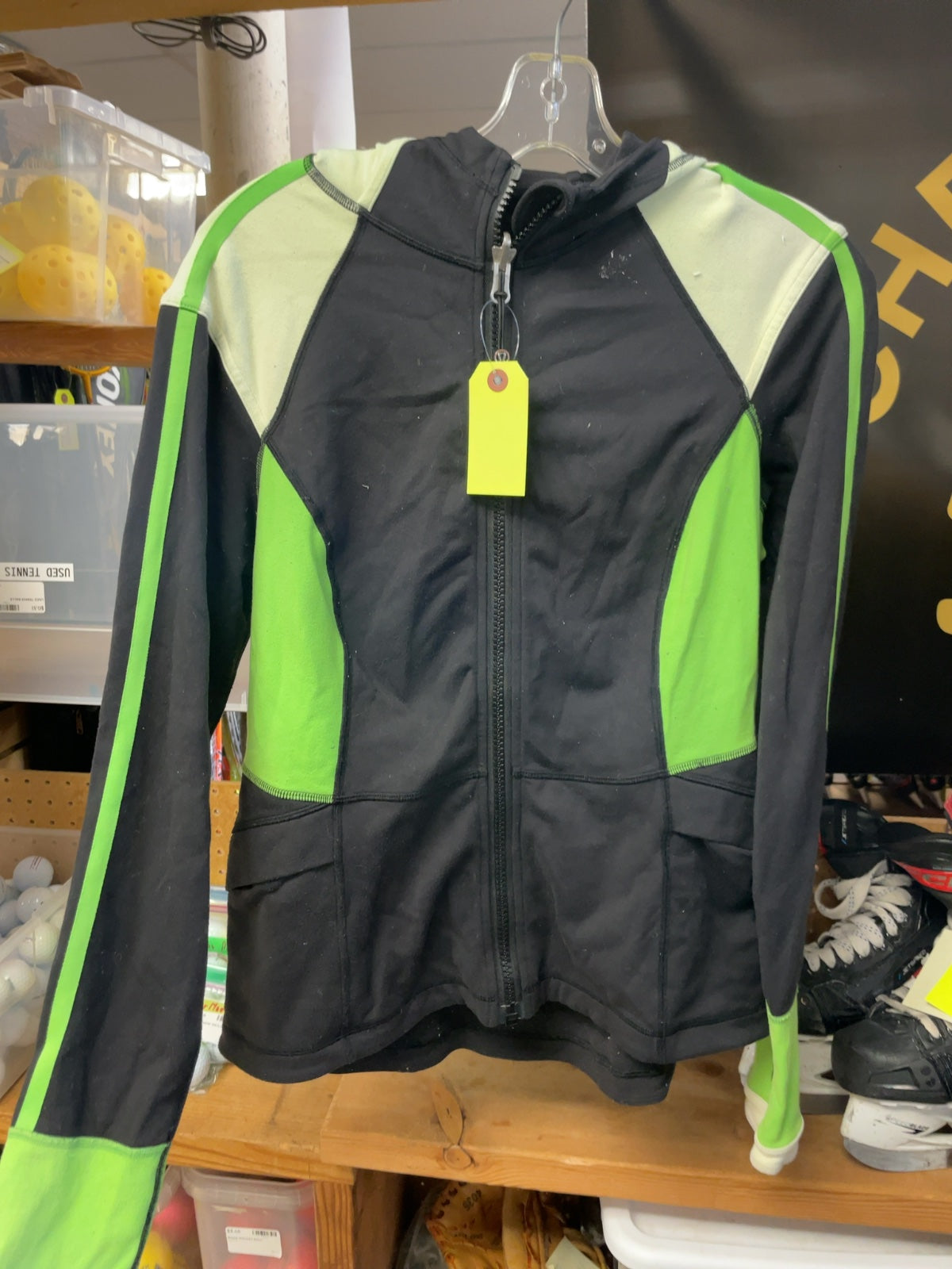 Lululemon Full Zip Hoodie Size 8 Green/Black