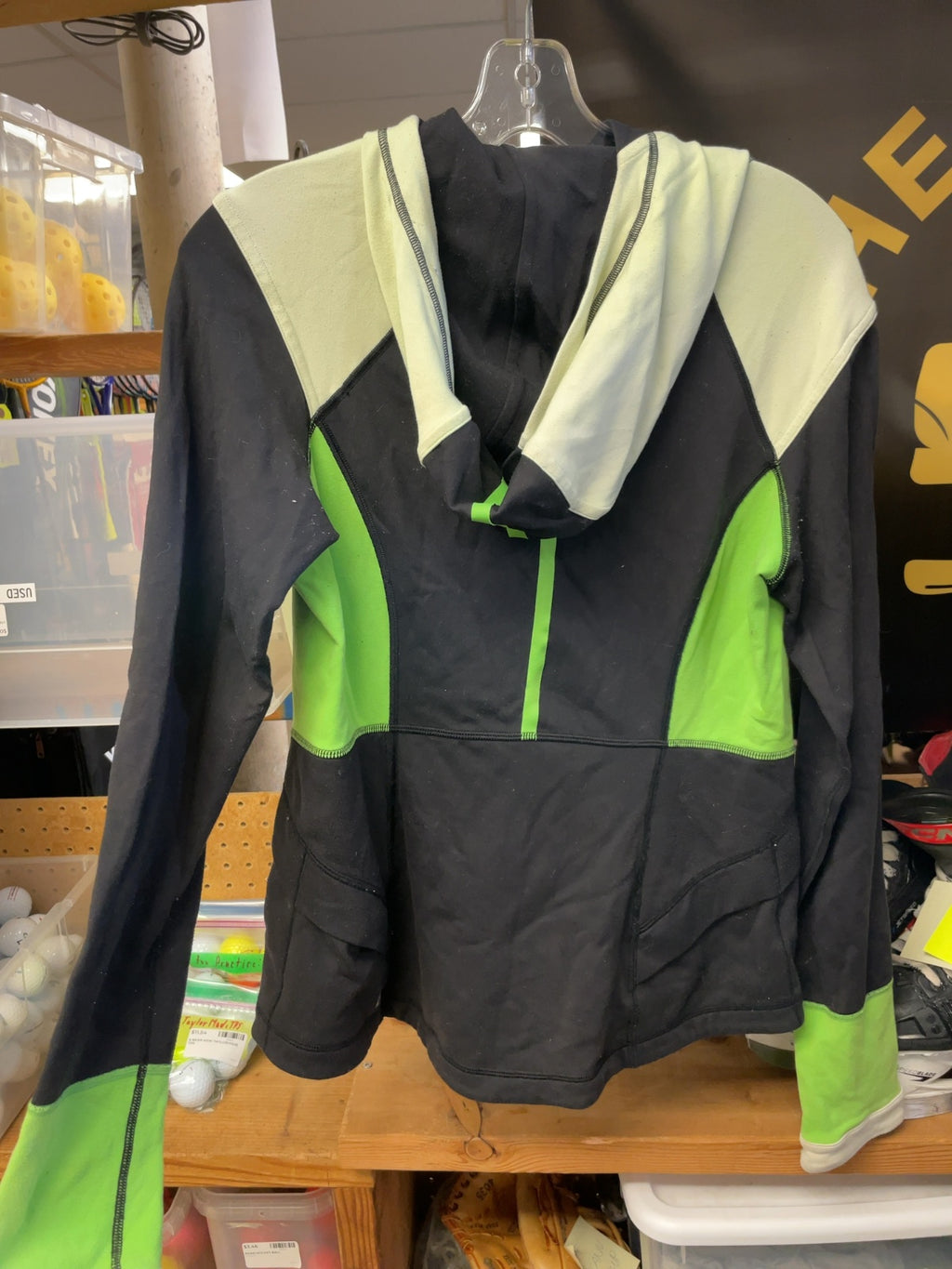 Lululemon Full Zip Hoodie Size 8 Green/Black