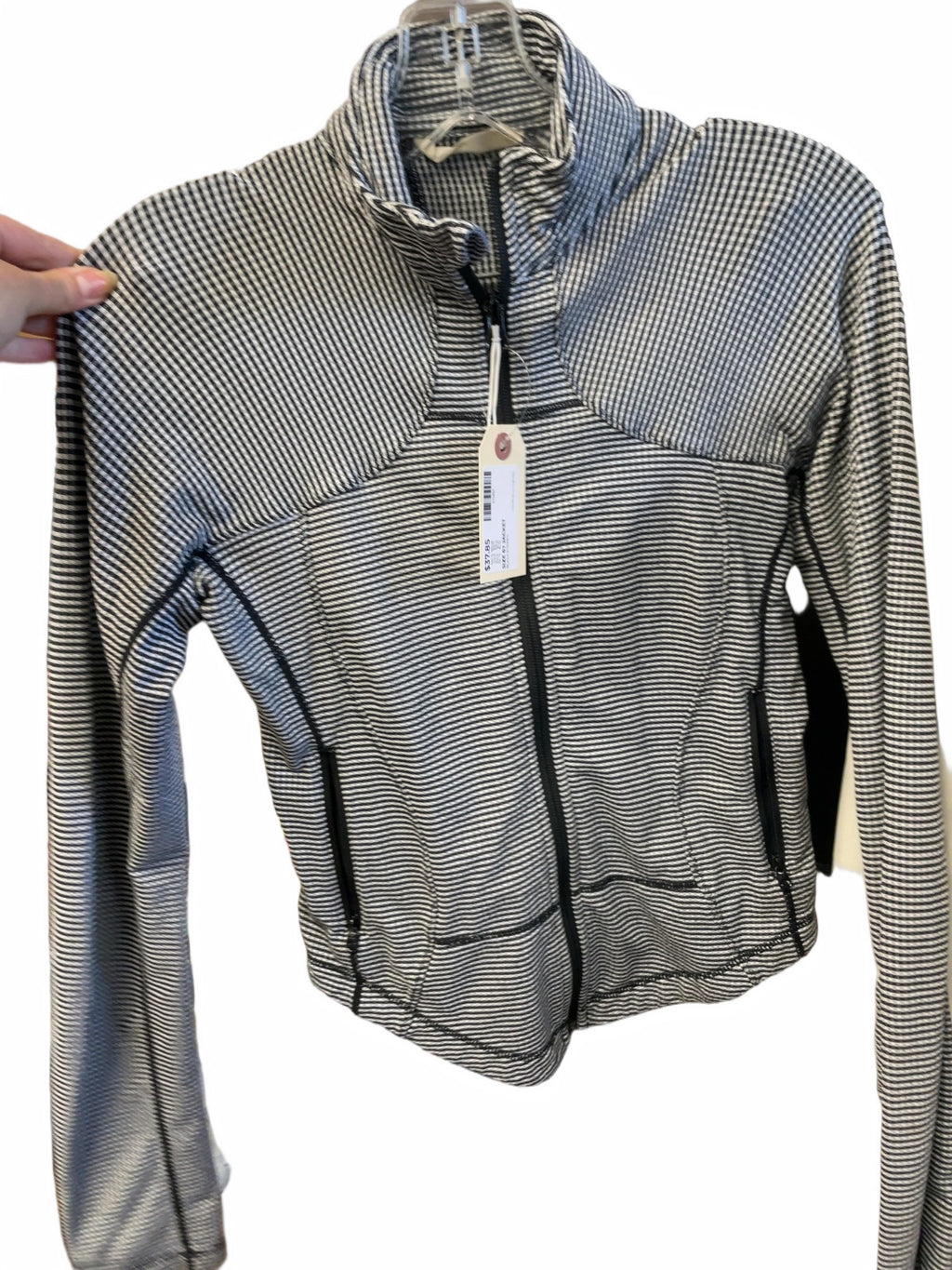 Lululemon Full Zip Jacket Size 6 Black Striped