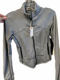 Lululemon Full Zip Jacket Size 6 Black Striped