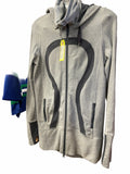 Lululemon Herringbone Zip-Up Jacket Size 6 Grey