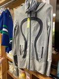 Lululemon Herringbone Zip-Up Jacket Size 6 Grey