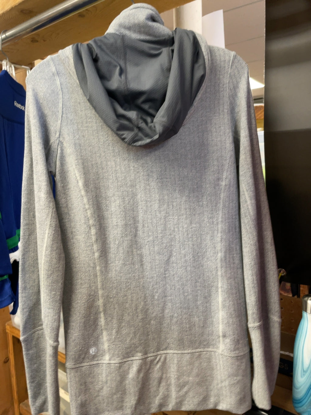 Lululemon Herringbone Zip-Up Jacket Size 6 Grey