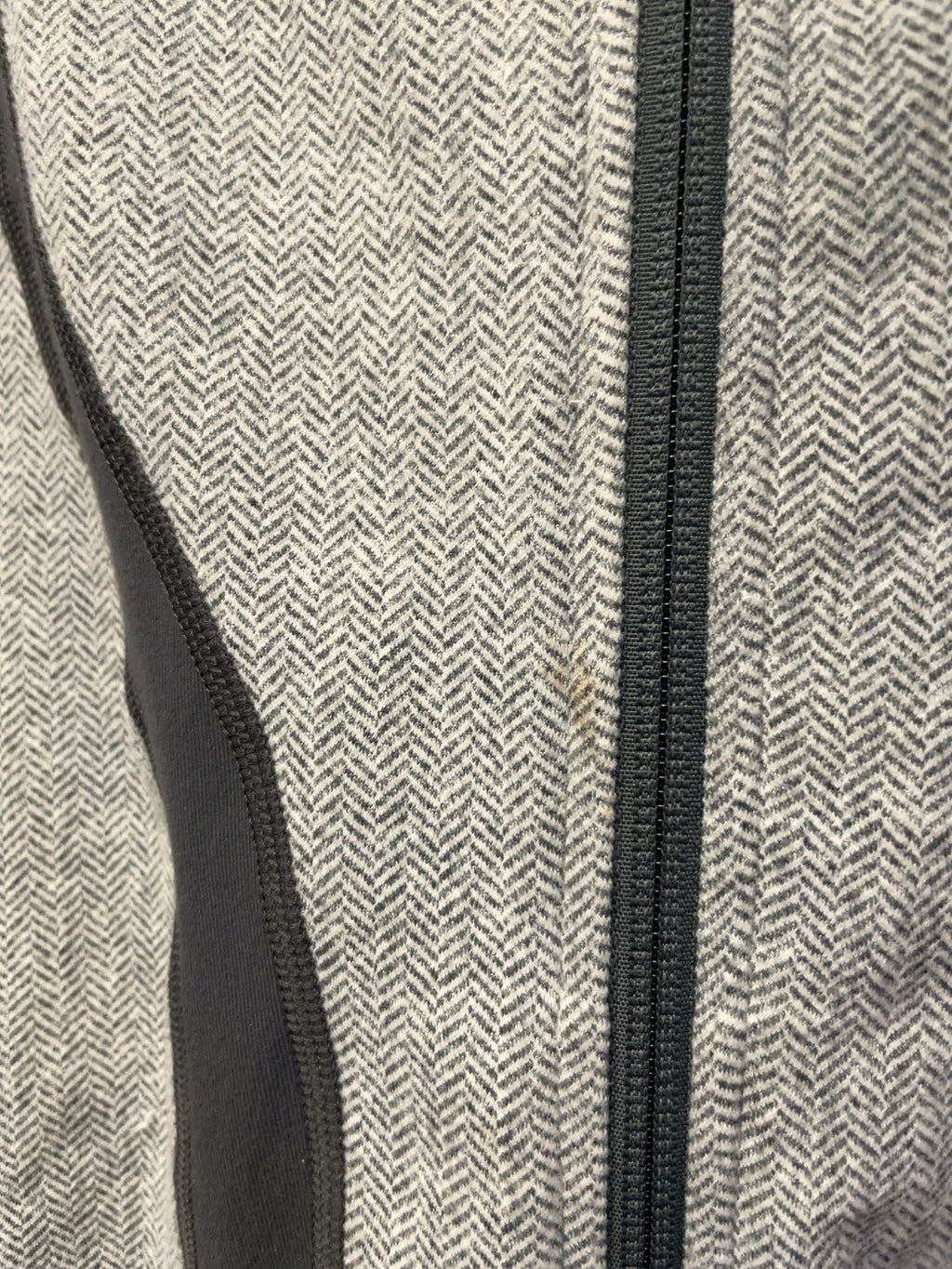 Lululemon Herringbone Zip-Up Jacket Size 6 Grey