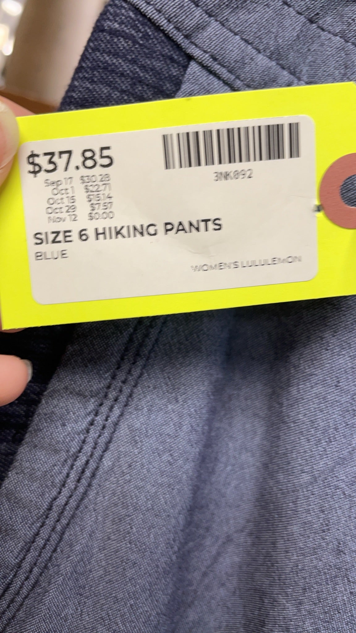 Lululemon Hiking Pants Size 6 Blue