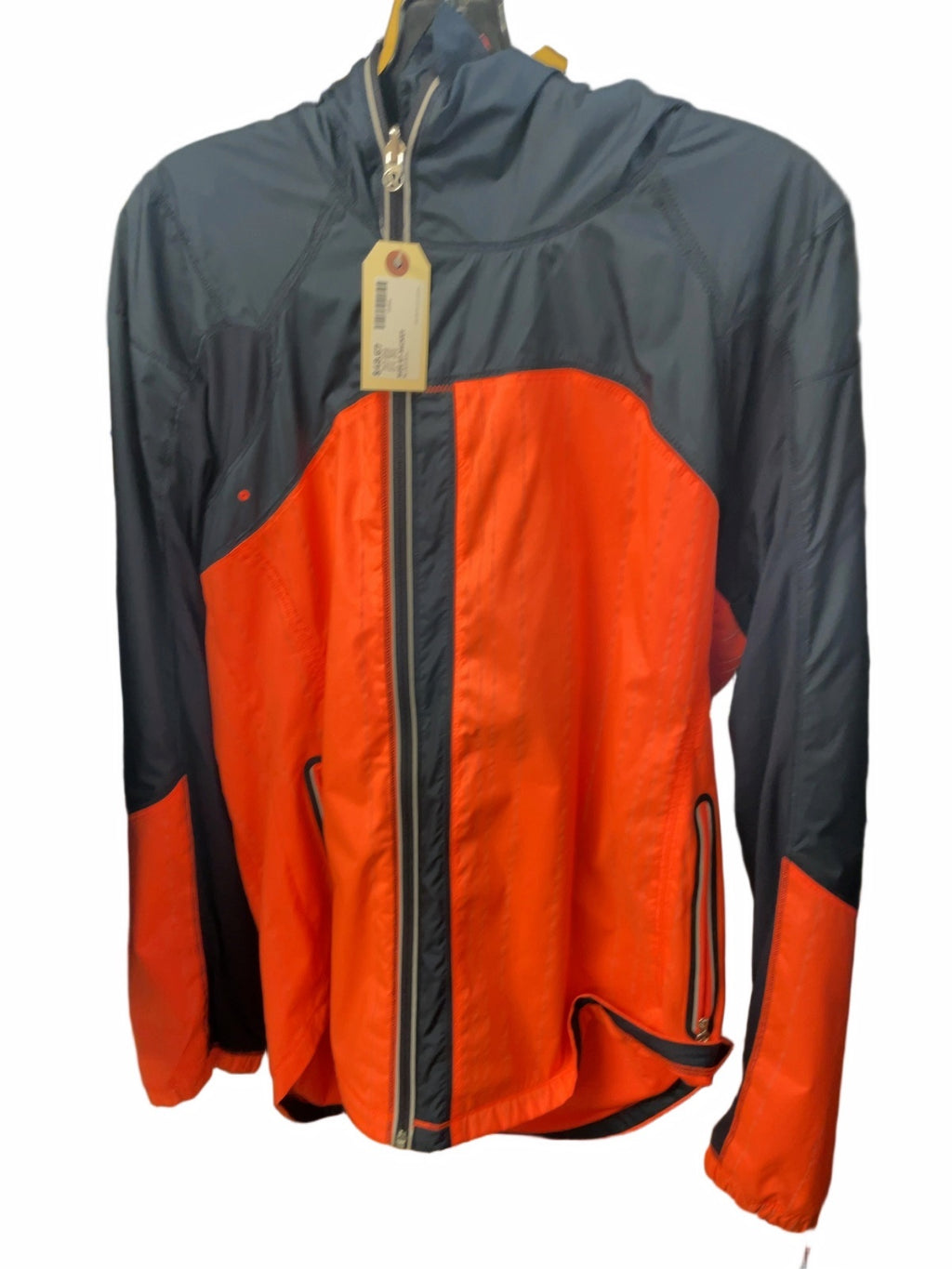 Lululemon Hooded Windbreaker Jacket Size 8 Blue/Coral