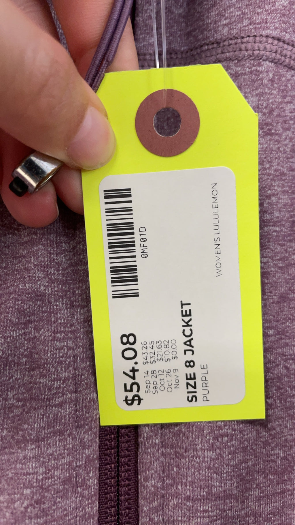Lululemon Jacket Size 8 Purple Full Zip Hooded