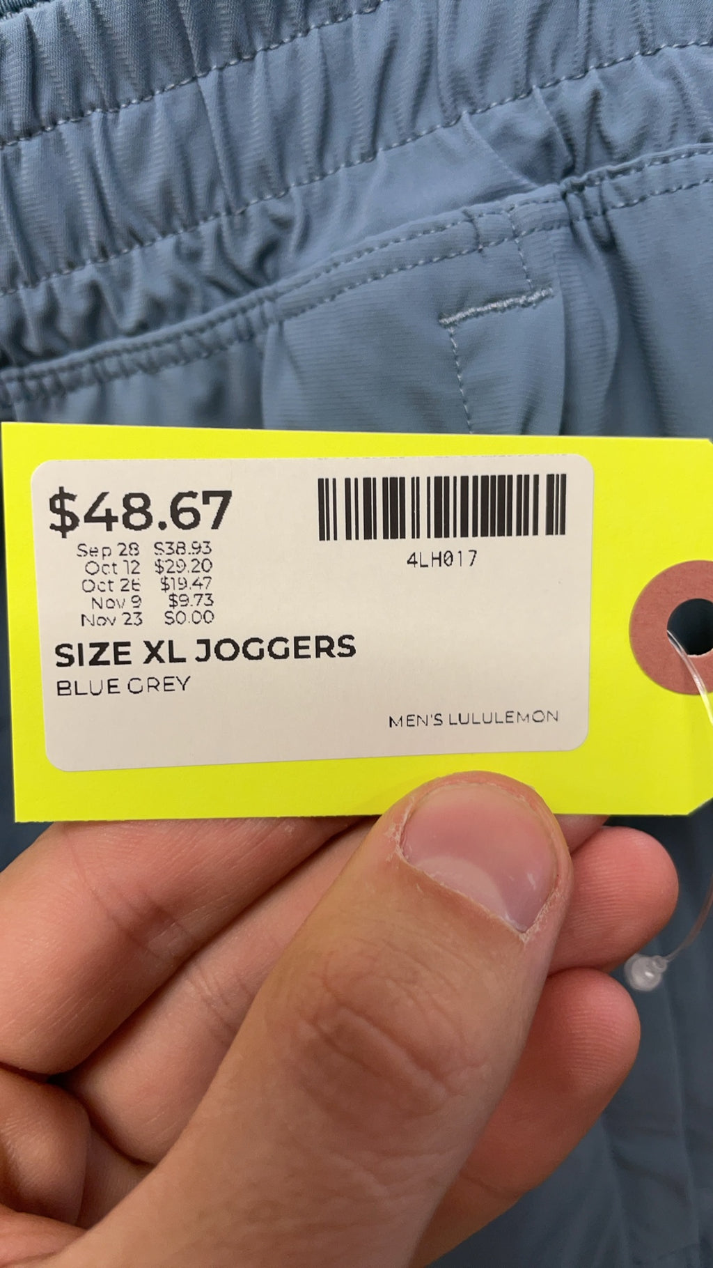 Lululemon Joggers Size XL Blue Grey
