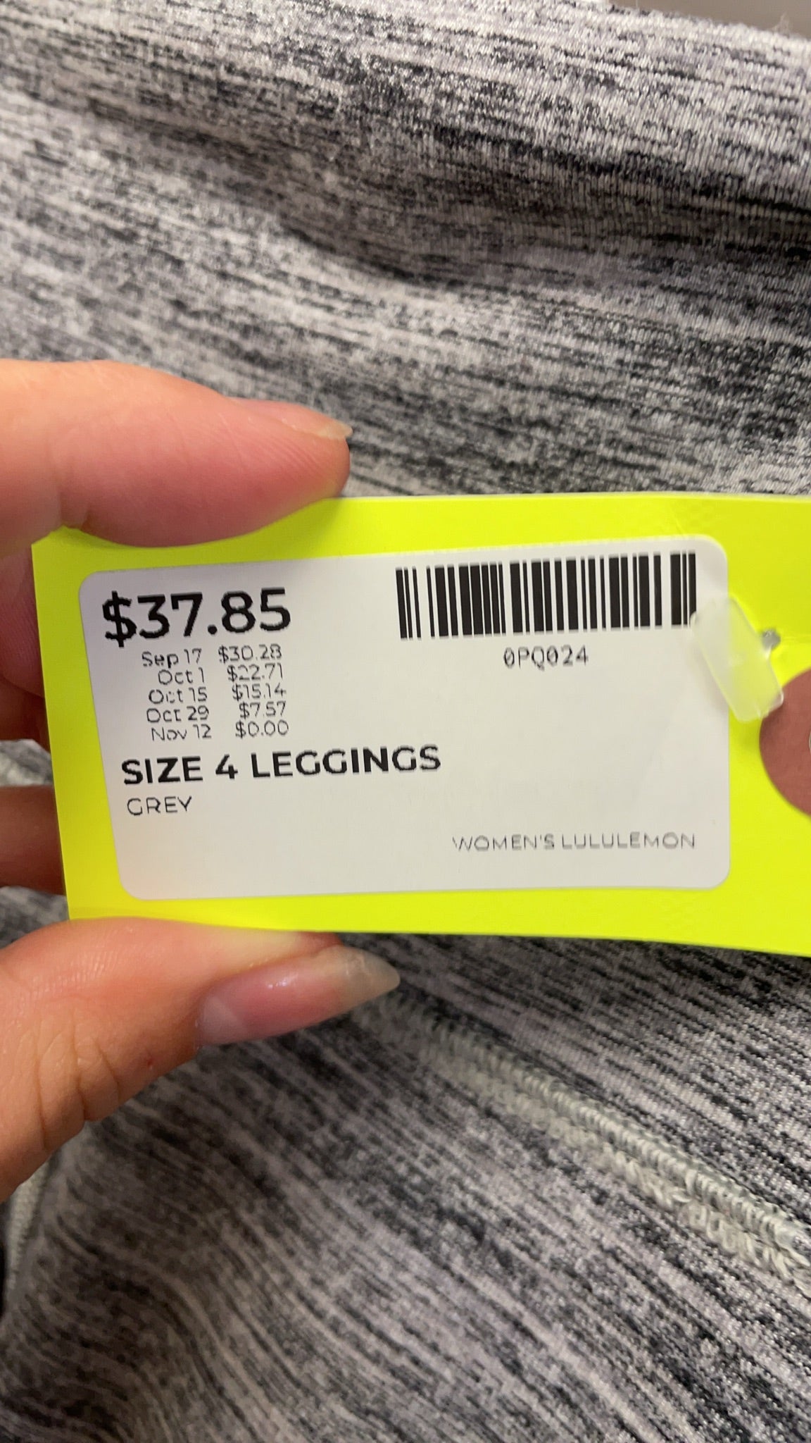 Lululemon Leggings Size 4 Grey Heathered