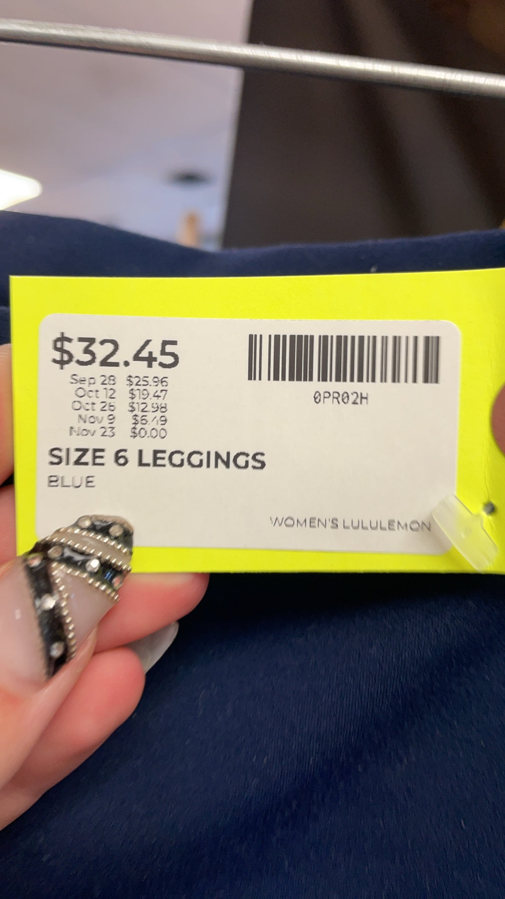 Lululemon Leggings Size 6 Blue