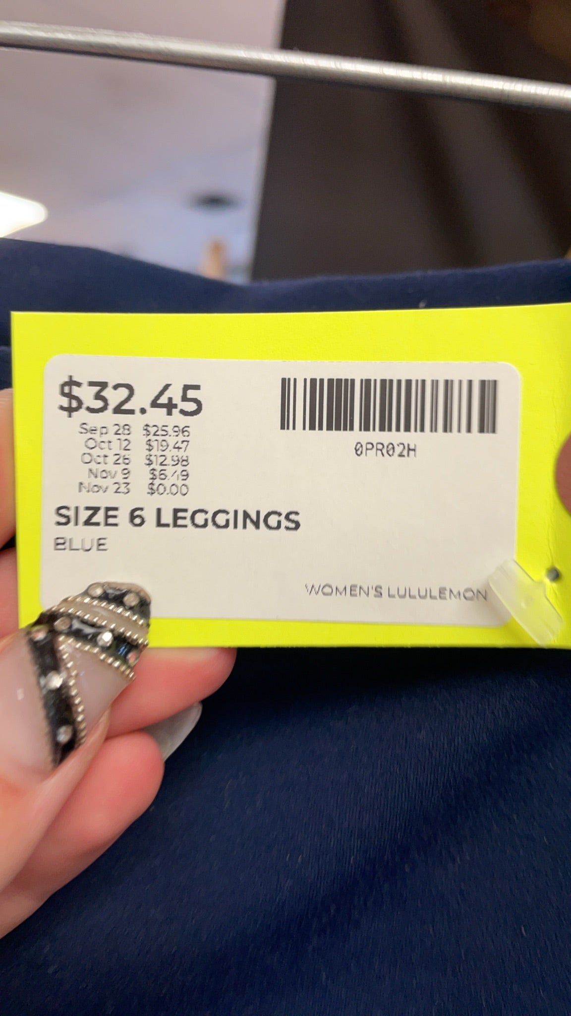 Lululemon Leggings Size 6 Blue