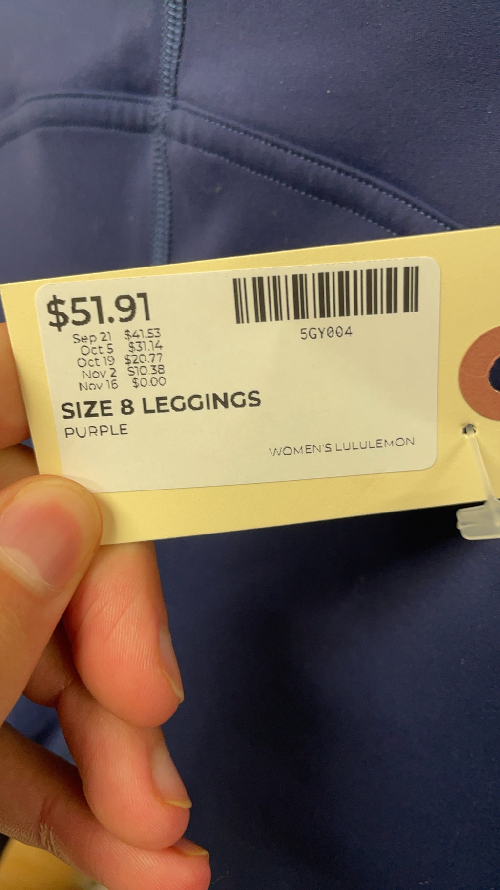 Lululemon Leggings Size 8 Purple