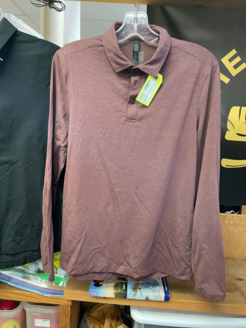 Lululemon Long Sleeve Polo Size Small Maroon