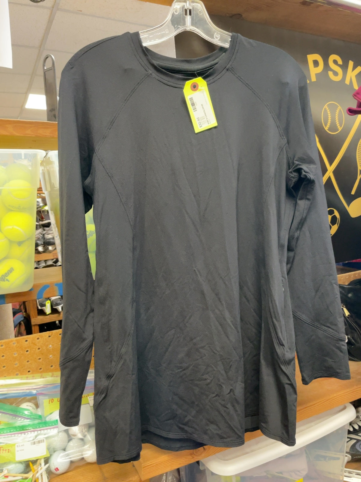 Lululemon Longsleeve Size 6 Black Athletic Top