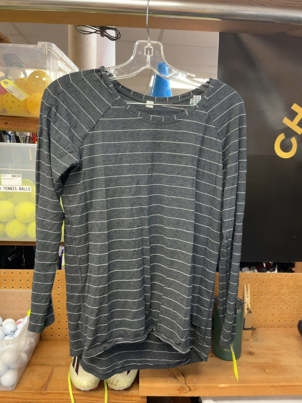 Lululemon Longsleeve Size 6 Grey Striped