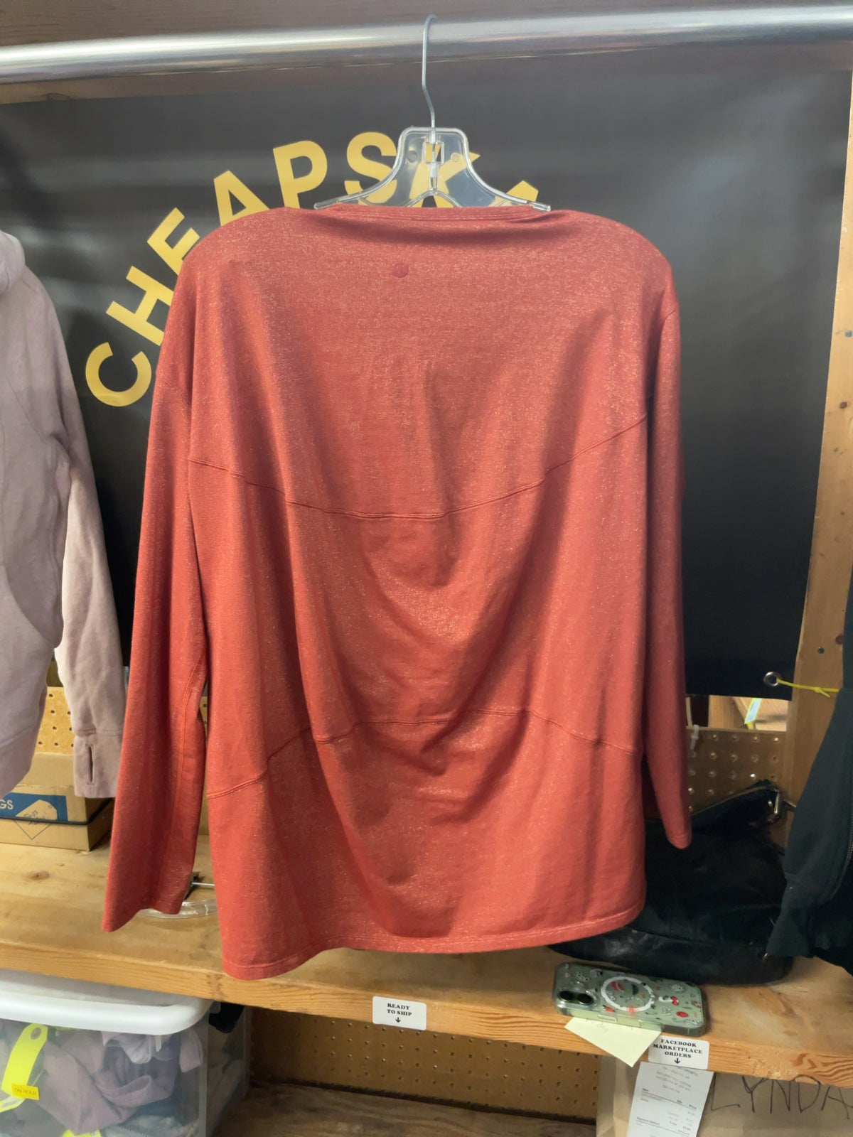 Lululemon Longsleeve Size 8 Orange Shimmer Top