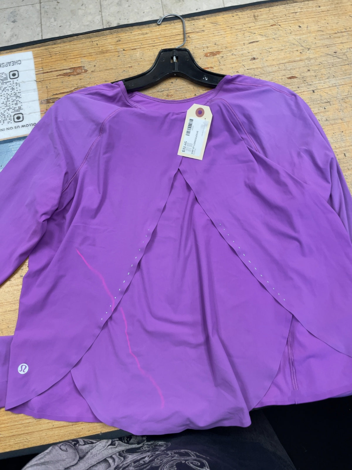 Lululemon Longsleeve Size 8 Purple Split Back