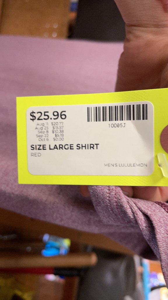 Lululemon Men's "Better Each Day" Short Sleeve Shirt - Large