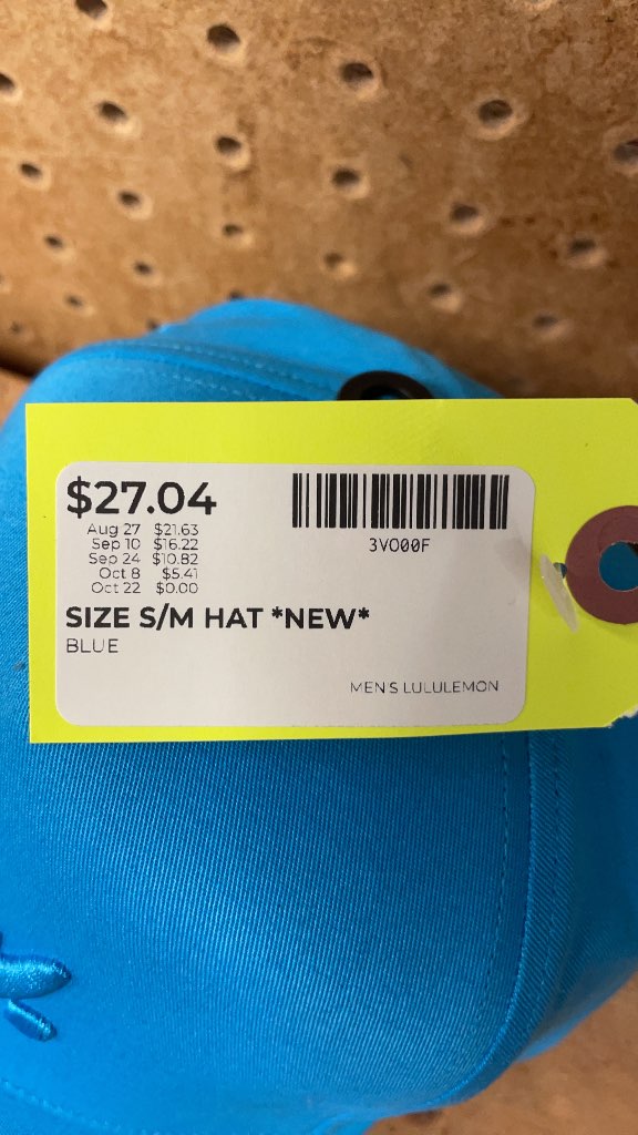 Lululemon Men's Blue Hat - Size S/M
