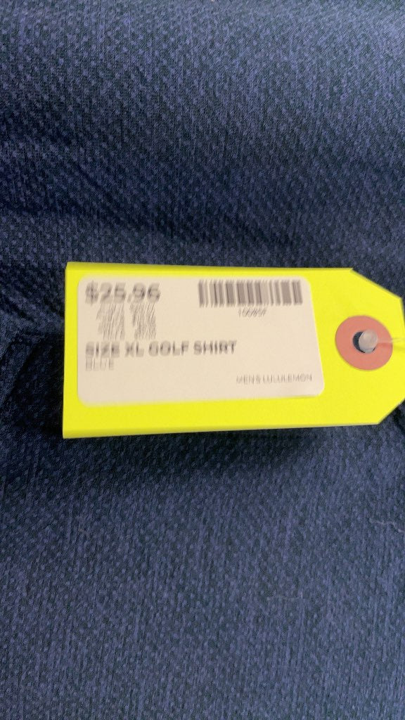 Lululemon Men's Golf Polo Shirt - Blue, Size XL