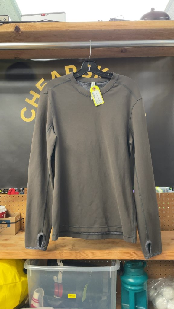 Lululemon Men's Long Sleeve Shirt - Brown - Size Medium