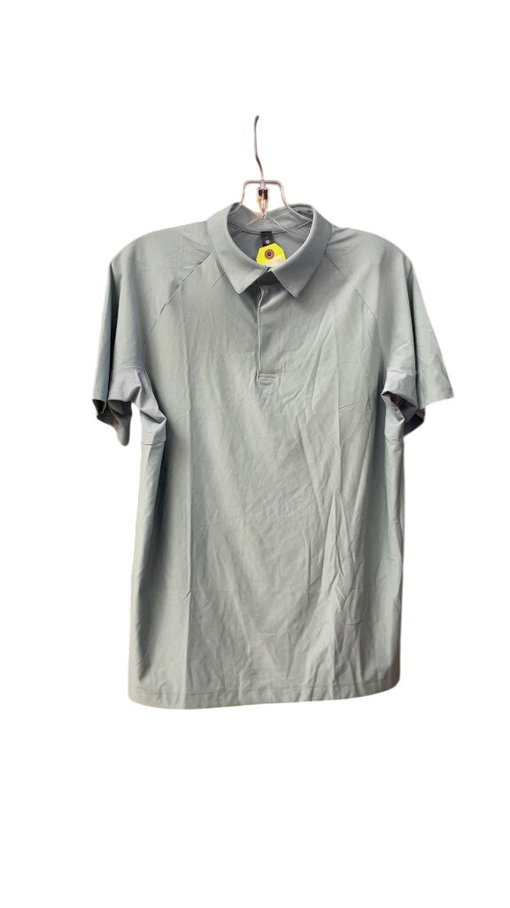 Lululemon Men's Polo Shirt - Blueish Green - Size Small
