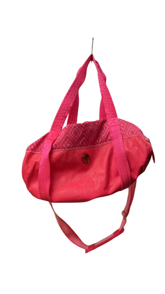 Lululemon Pink Geometric Pattern Duffle Bag