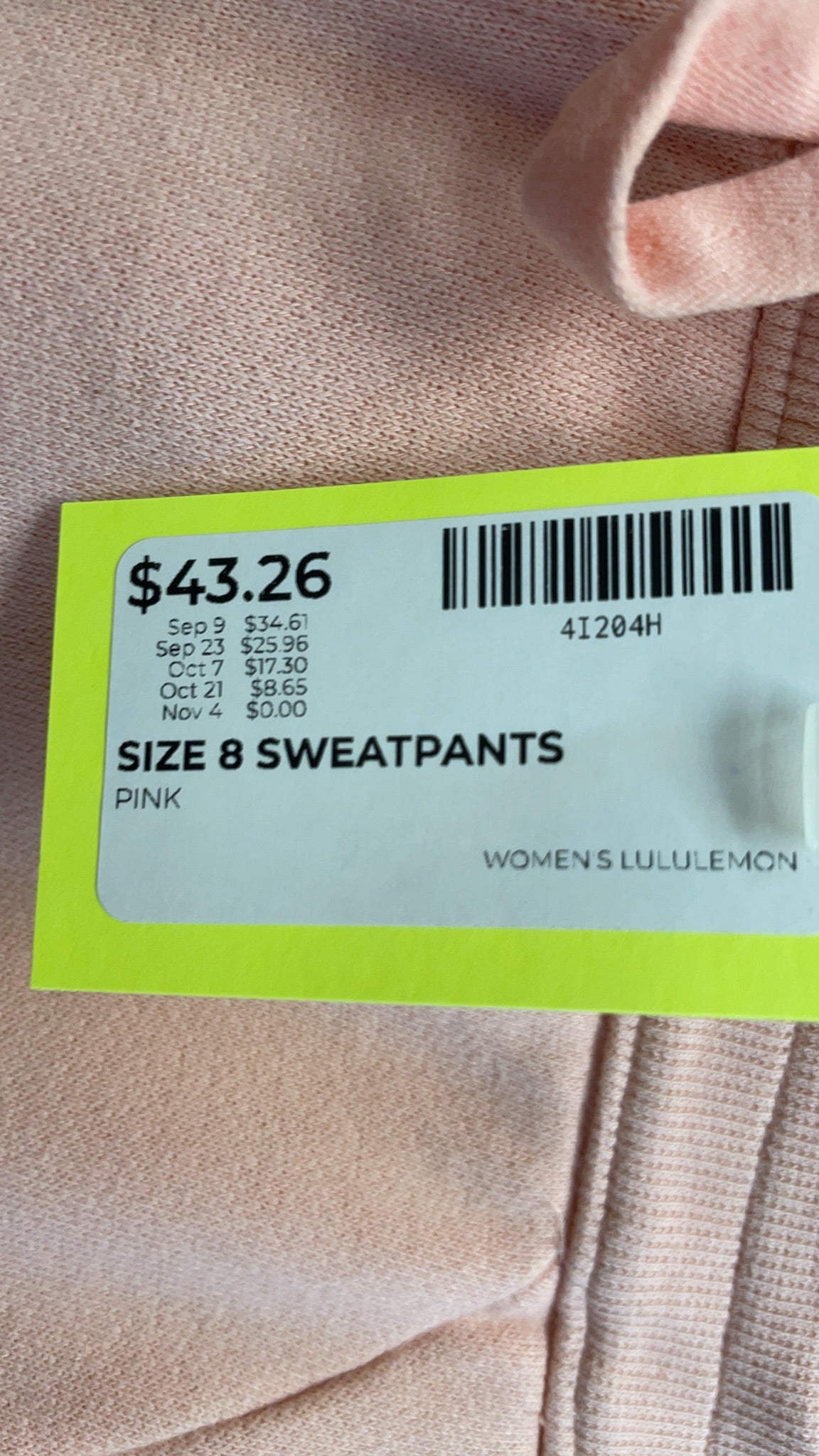 Lululemon Pink Women's Sweatpants - Size 8