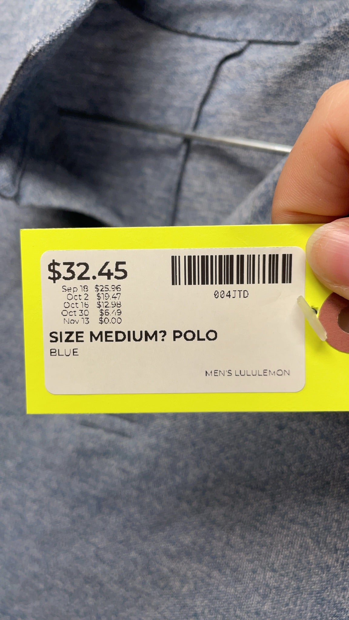 Lululemon Polo Medium Blue