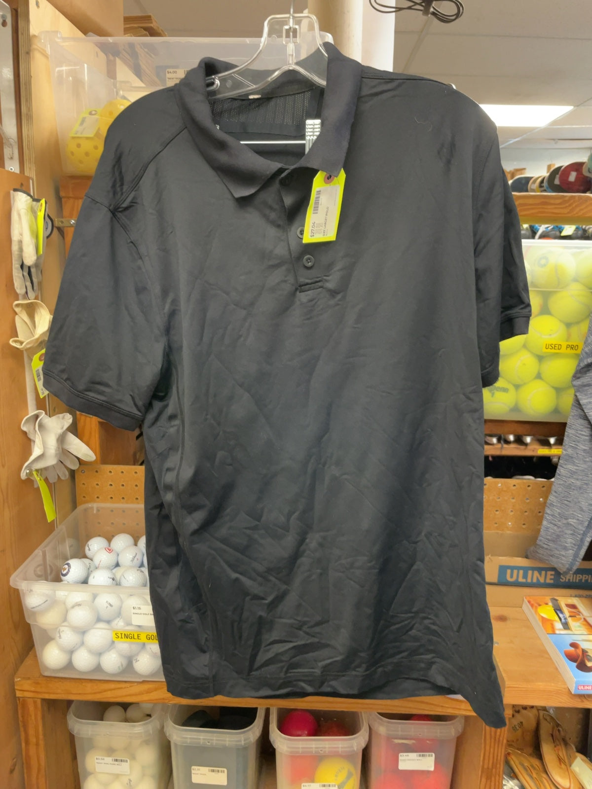 Lululemon Polo Size Large Black Men's Shirt