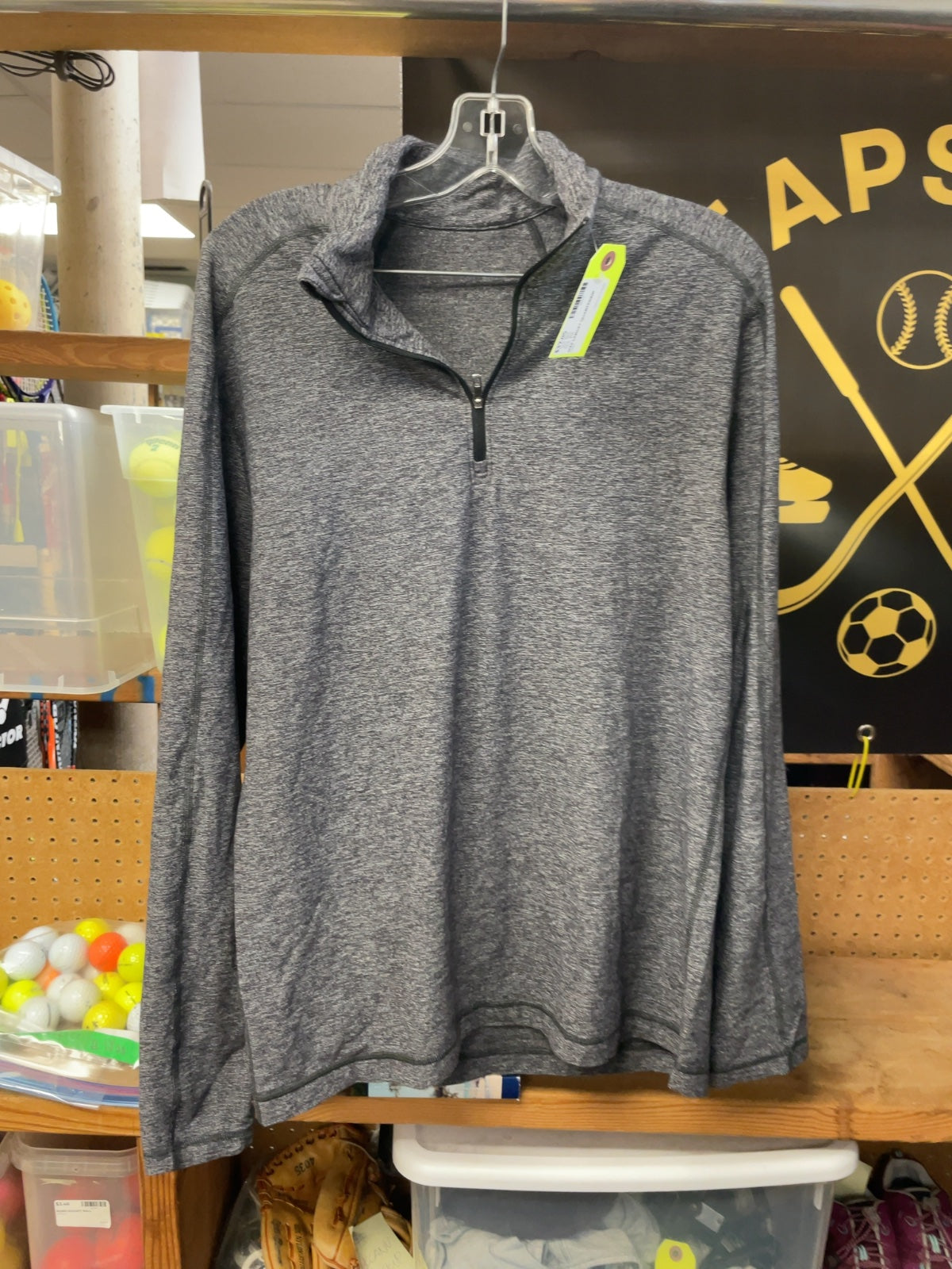 Lululemon Quarter-Zip Pullover Size Large Grey Heathered