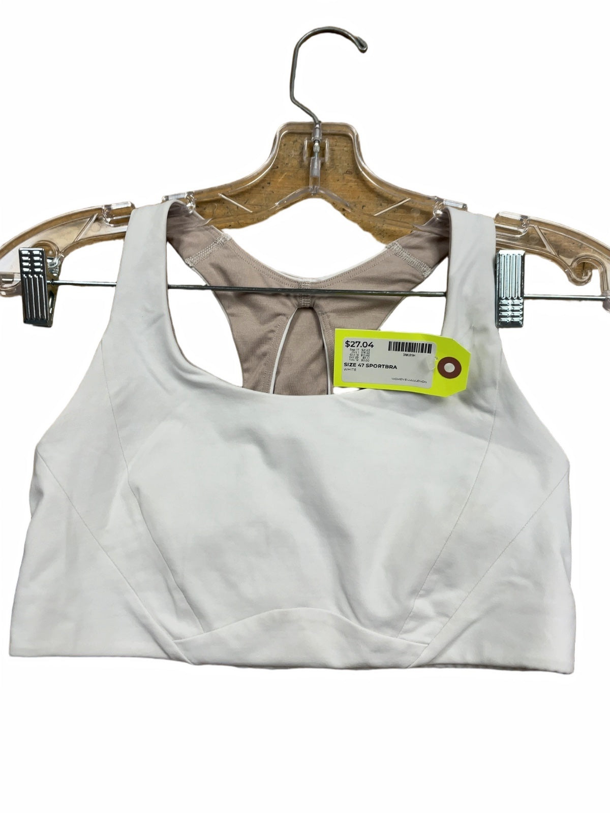 Lululemon Racerback Sports Bra Size 4 White