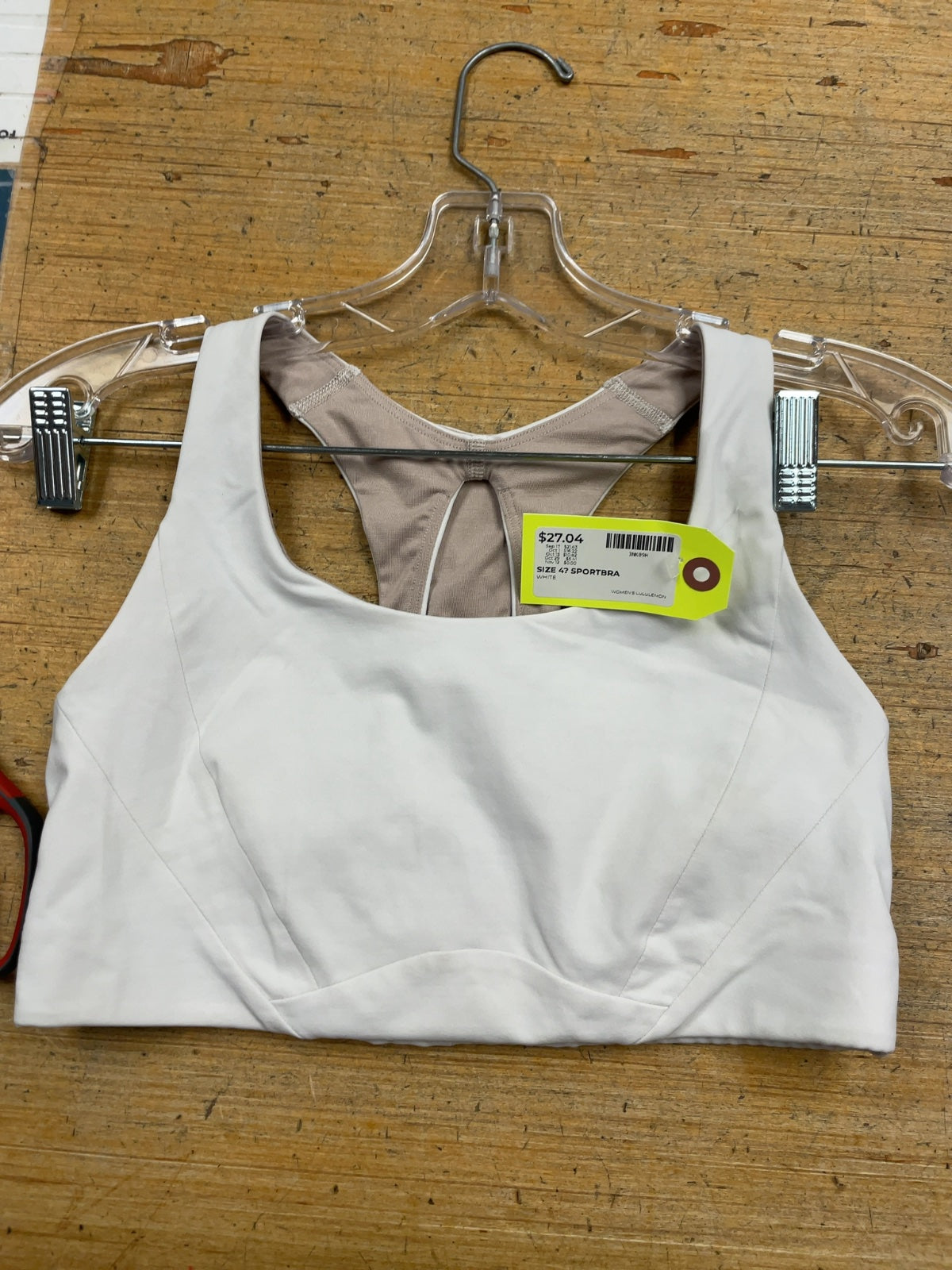 Lululemon Racerback Sports Bra Size 4 White