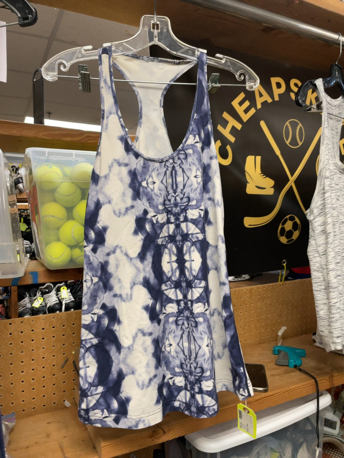 Lululemon Racerback Tank Top Size 6 Blue Tie Dye