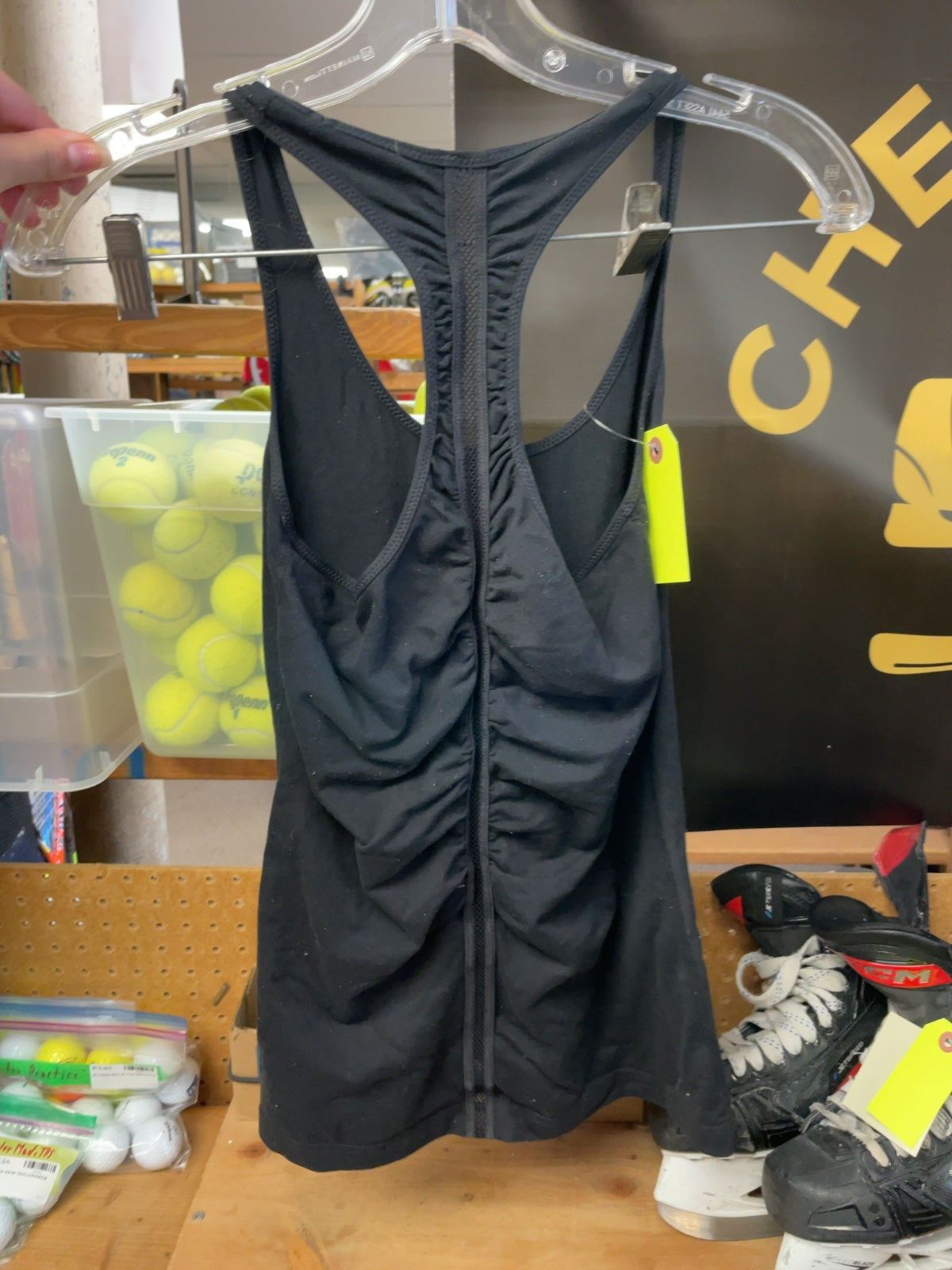 Lululemon Ruched Racerback Tank Size 6 Black