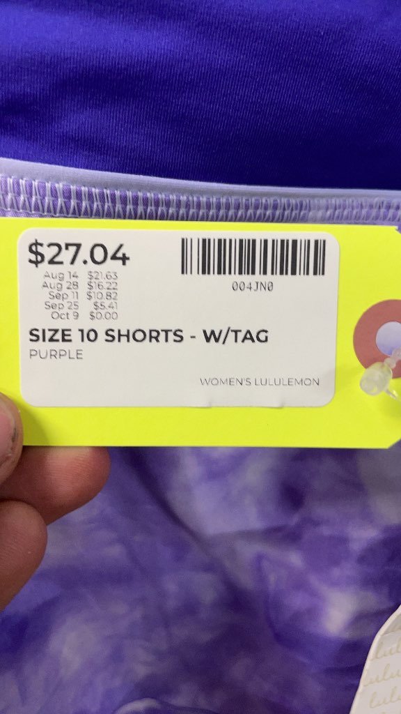 Lululemon Run:Speed Short - Size 10 - Purple Tie-Dye
