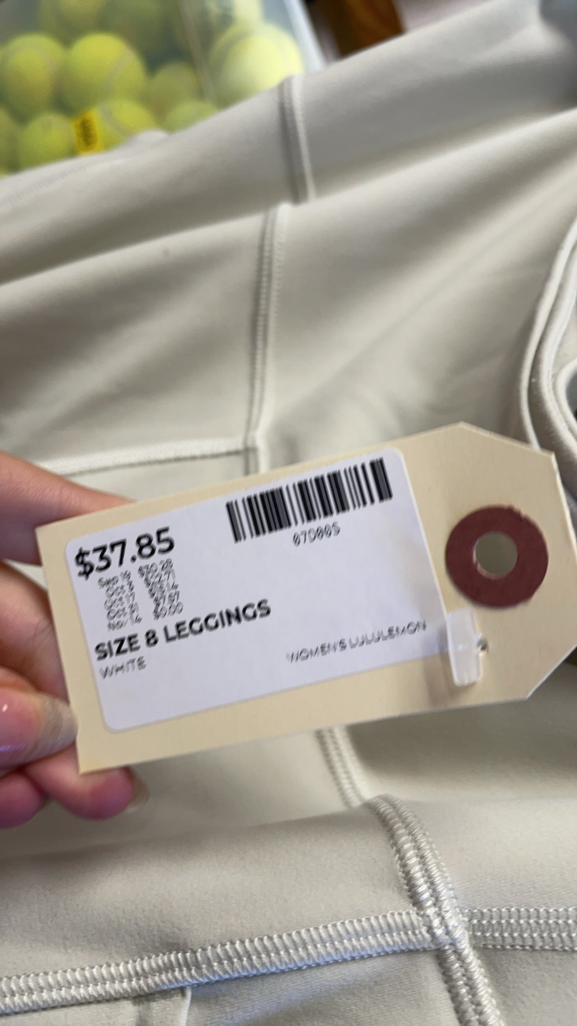 Lululemon Size 8 White Leggings