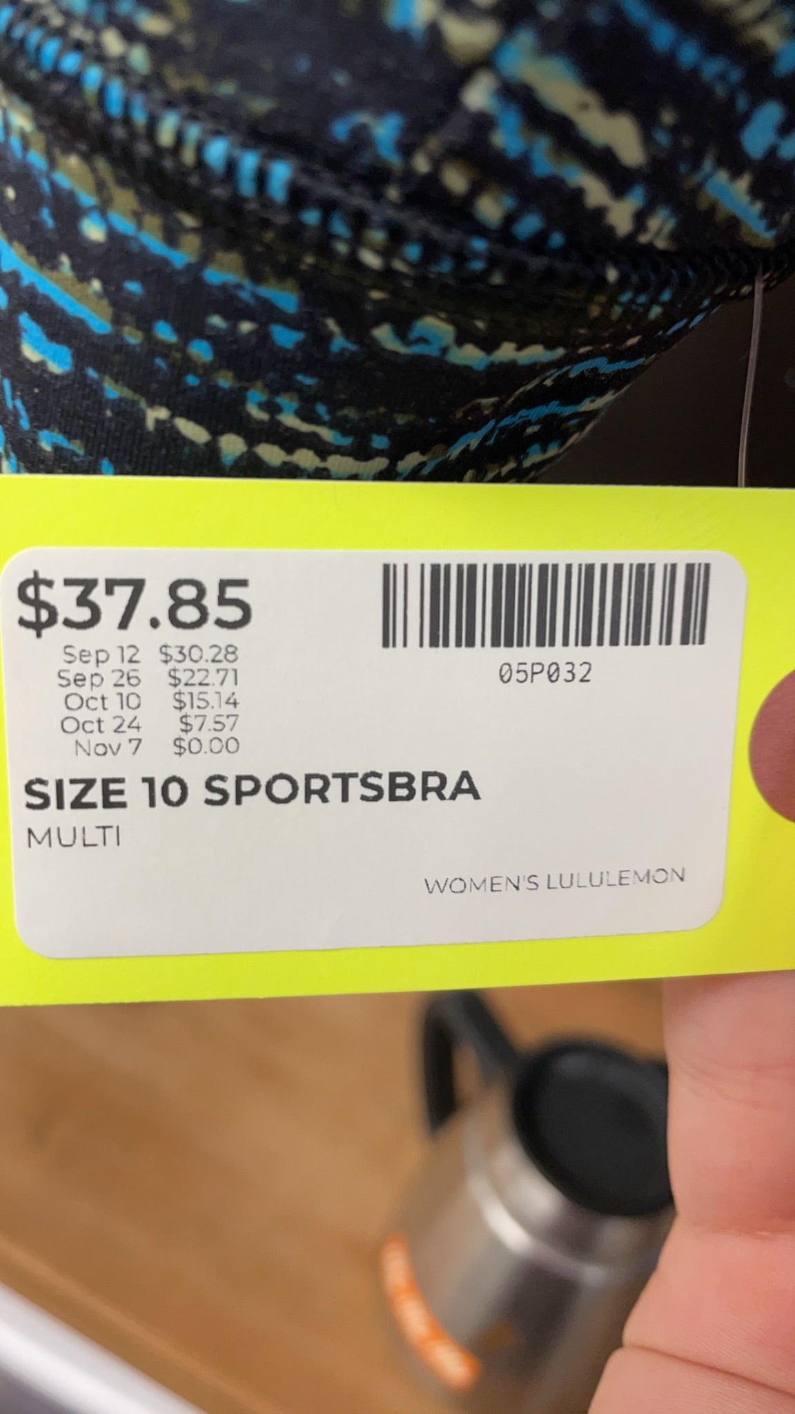 Lululemon Sports Bra Size 10 Multi-Color
