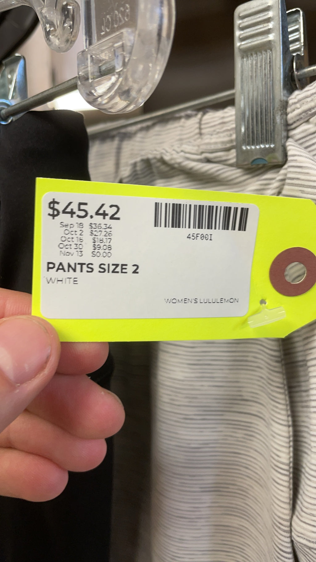 Lululemon Striped Pants Size 2 White