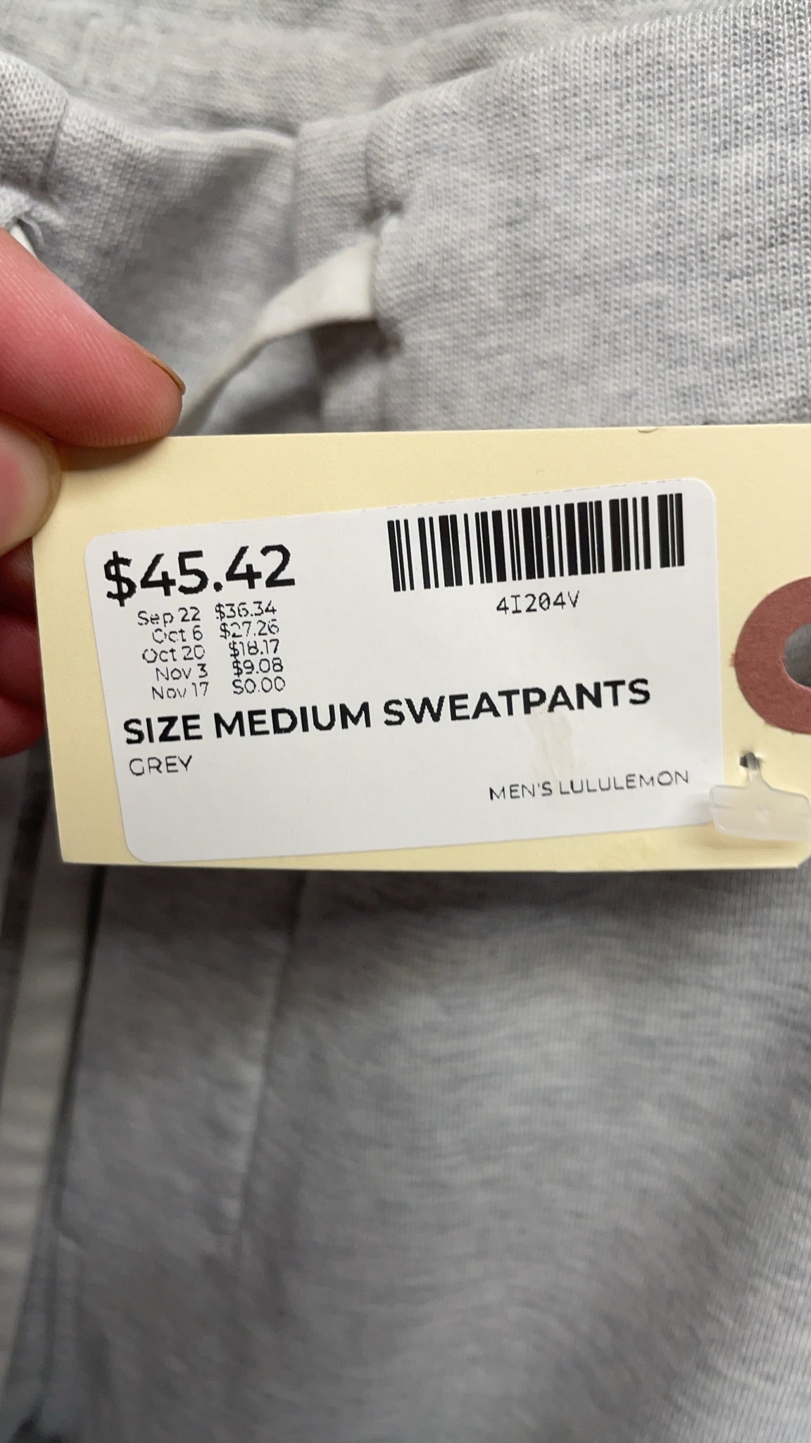 Lululemon Sweatpants Medium Grey
