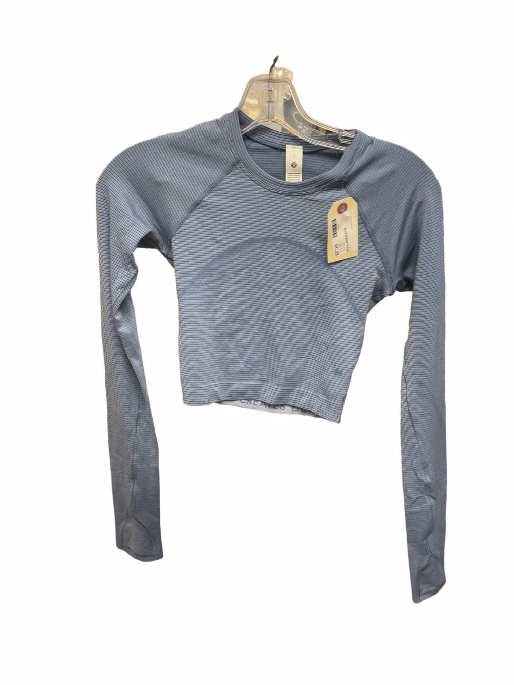 Lululemon Swiftly Tech Cropped Long Sleeve 2.0 Size 2 Blue