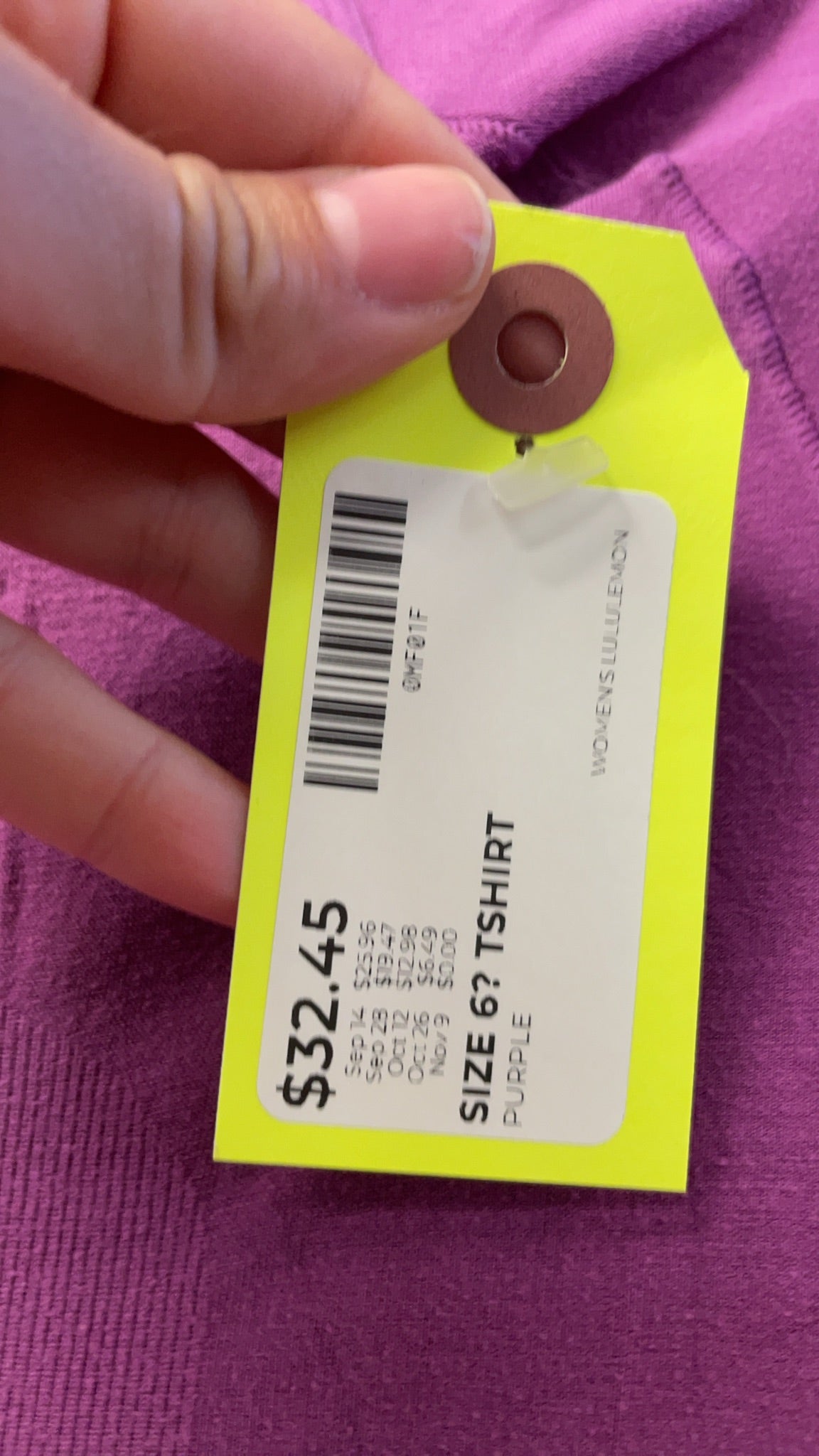 Lululemon Swiftly Tech Short Sleeve Size 6 Purple T-Shirt