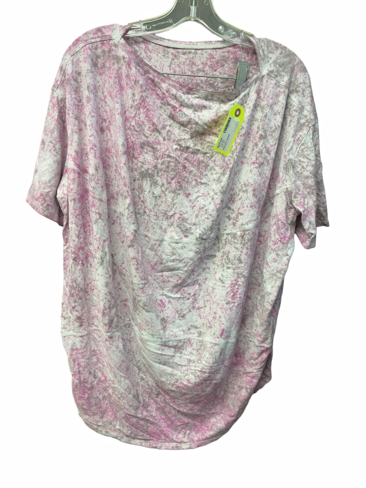 Lululemon T-shirt XXL Pink/Grey/White Marble